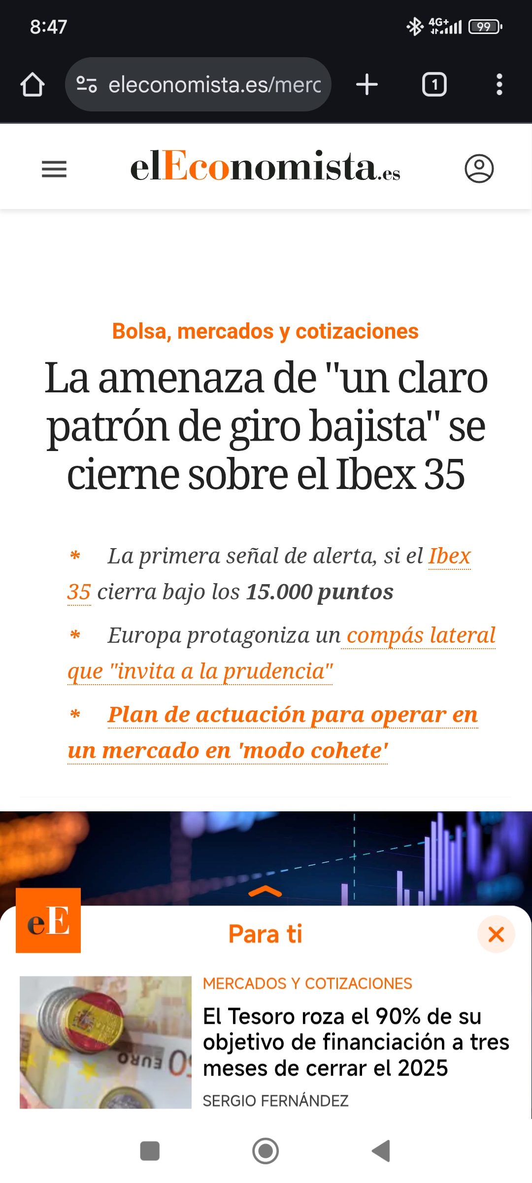 Un día alcista y otro bajista....no fallara