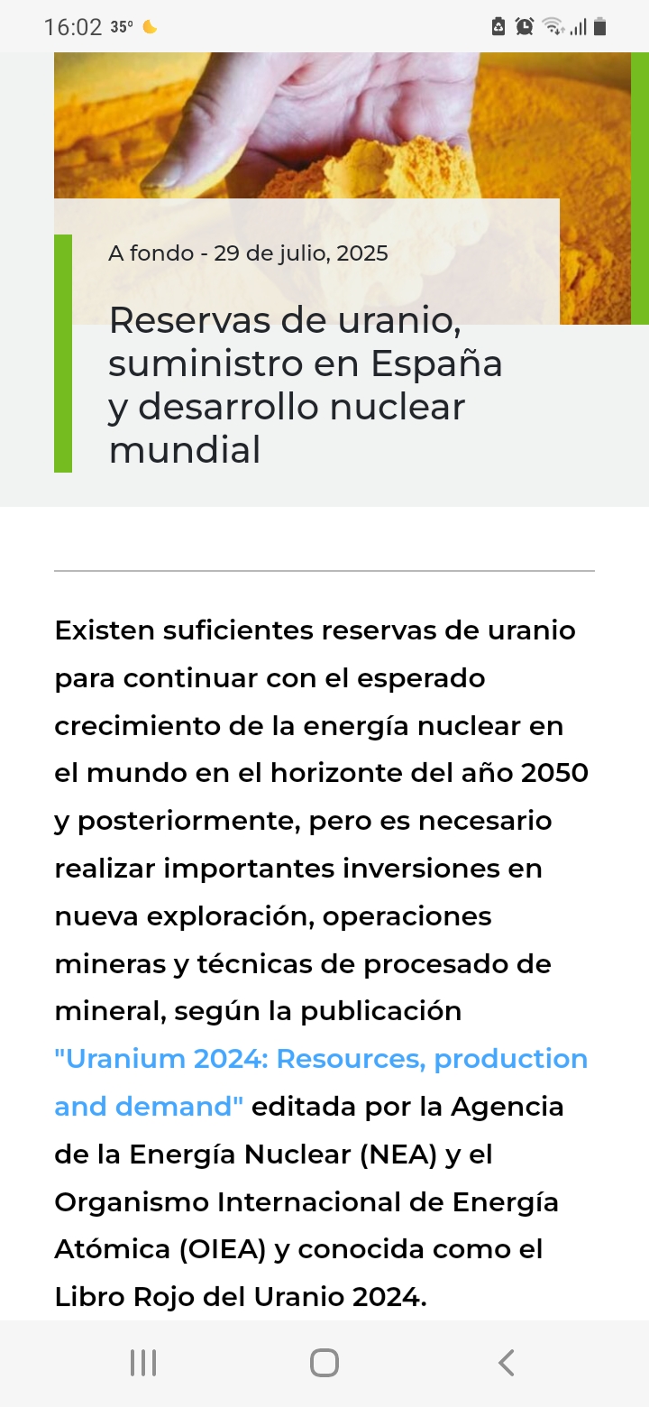 En España por uranio que no quede...
