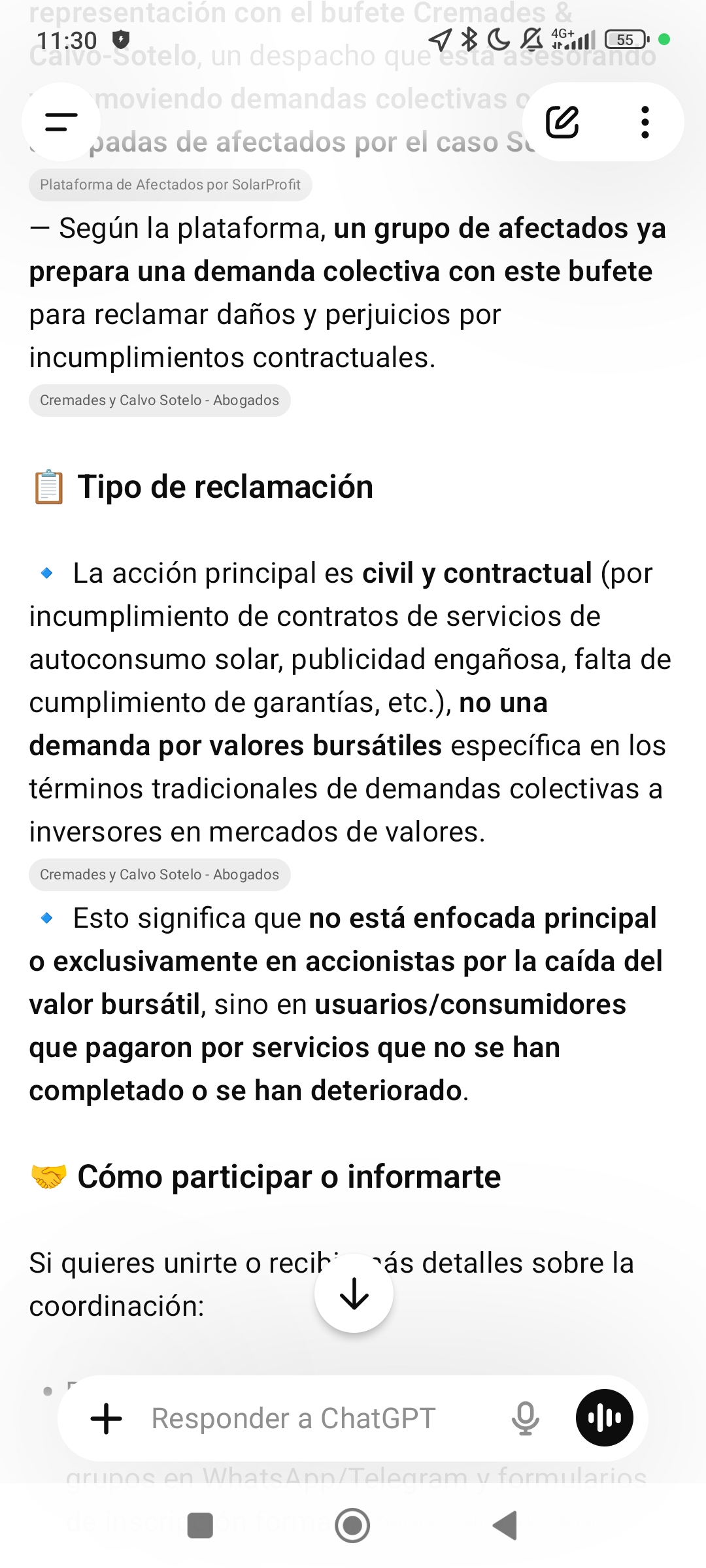grafico de la accion Profithol