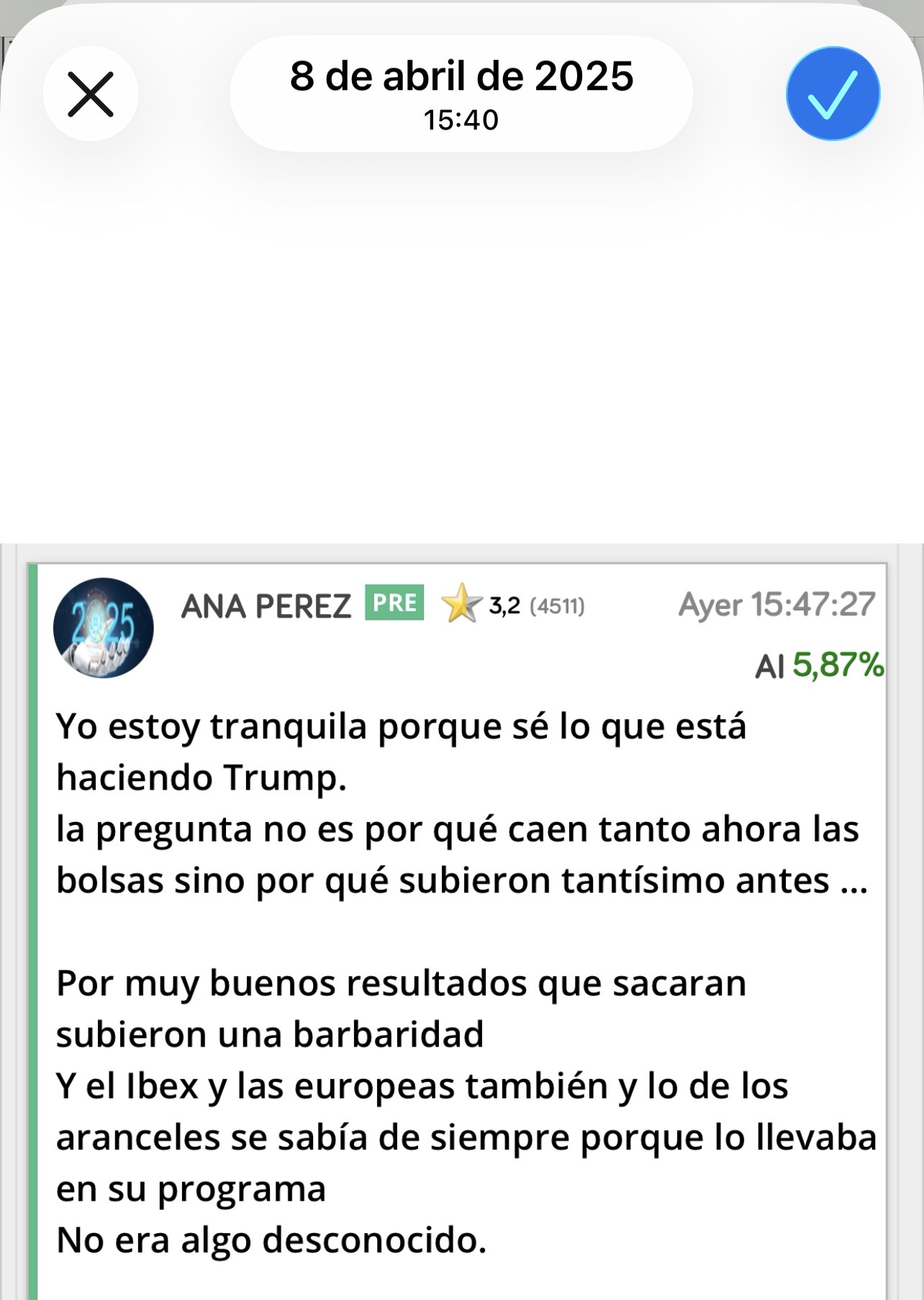 La cuestión es que Trump esto de Irán lo avisó igual que llevaba en su programa lo de los aranceles….
Y qué hicieron mientras las bolsas ???
Subir como locas !!
Sobre todo en Europa.
El año pasado os dije que la pregunta no es por qué bajaban tanto las bolsas sino por qué subieron tanto antes ….
Os recuerdo que son fondos americanos los que invierten aquí.