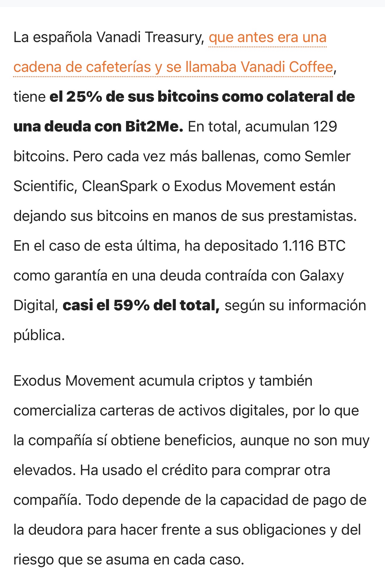 grafico de la accion Vanadi Coffee