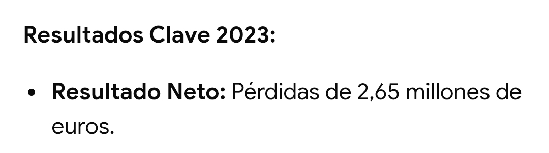 Está claro que el precio no refleja ni de cerca el cambio que ha tenido la empresa en dos años. De pérdidas netas de 2.65 millones a convertir esas pérdidas netas en beneficios netos, posiblemente. Y no tienen sentido las ventas de estos días en un nivel fuerte de soporte y sabiendo que las cuentas, por muy malas que sean, serán excepcionales, aunque estén dentro de las previsiones.