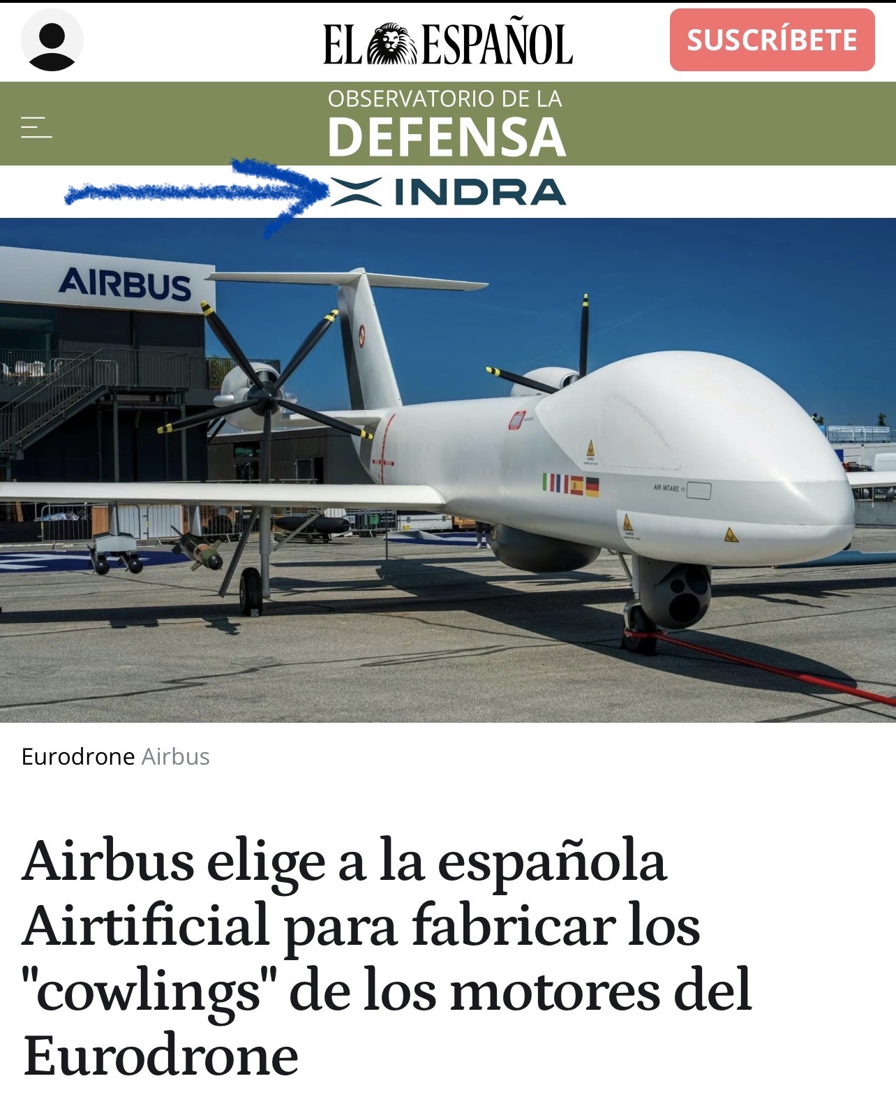 Un orgullo…. <span class="Emo39"> </span> <span class="Emo12"> </span>
Y aquellos que no lo vean así están ciegos
Sólo piensan en el dinero.
Pues que confíen un poquito más que el que aguante aquí lo suficiente esta empresa no le defraudará.
Y que no duden que lo de Indra también llegará …
Buenas noches