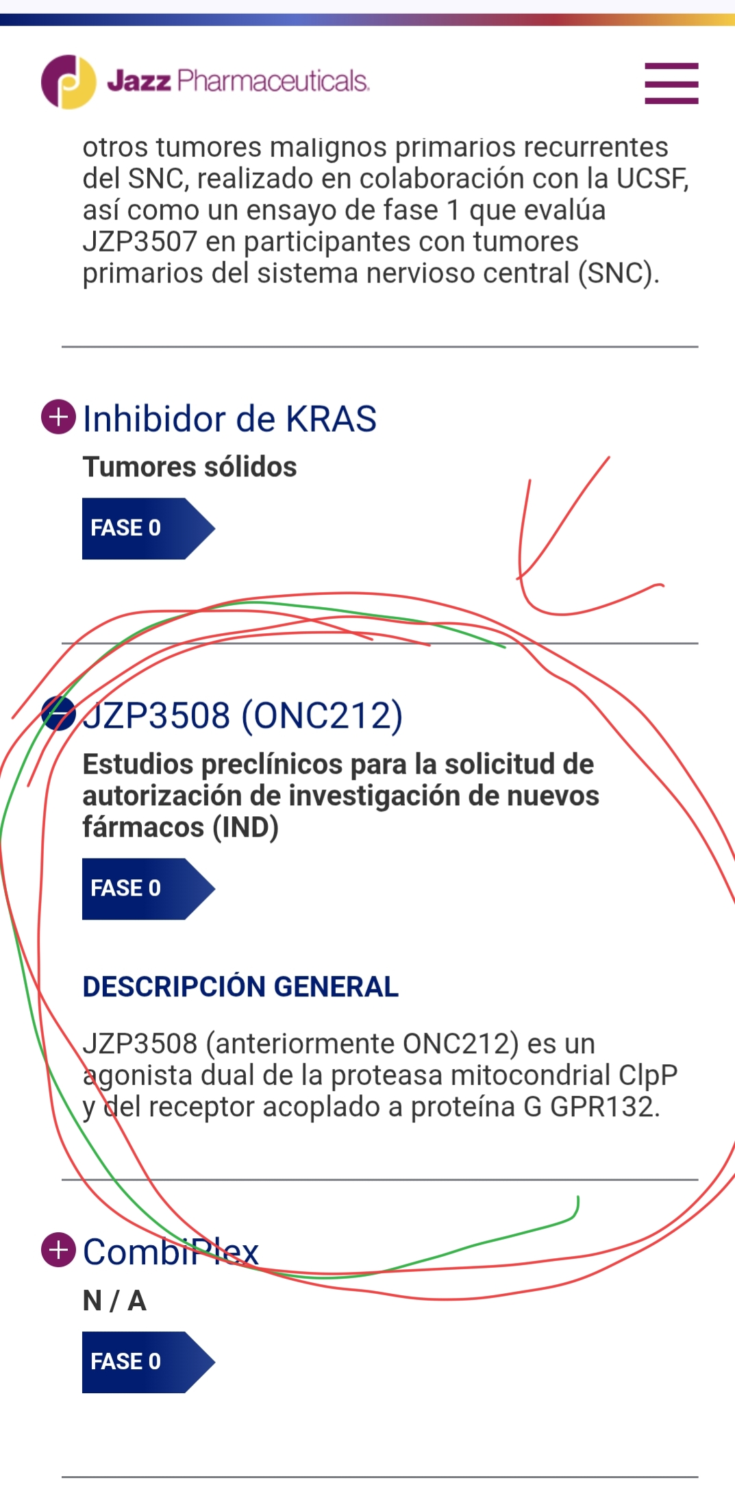 El ONC212 de Jazz es el que mejor combina con Lurbi ..por consiguiente seguramente tb con pm54
Pero tb combina con otros tipo ese , son de JaZz
Véase los estudios preclínicos que puse antes prsentado el ult el año pasado