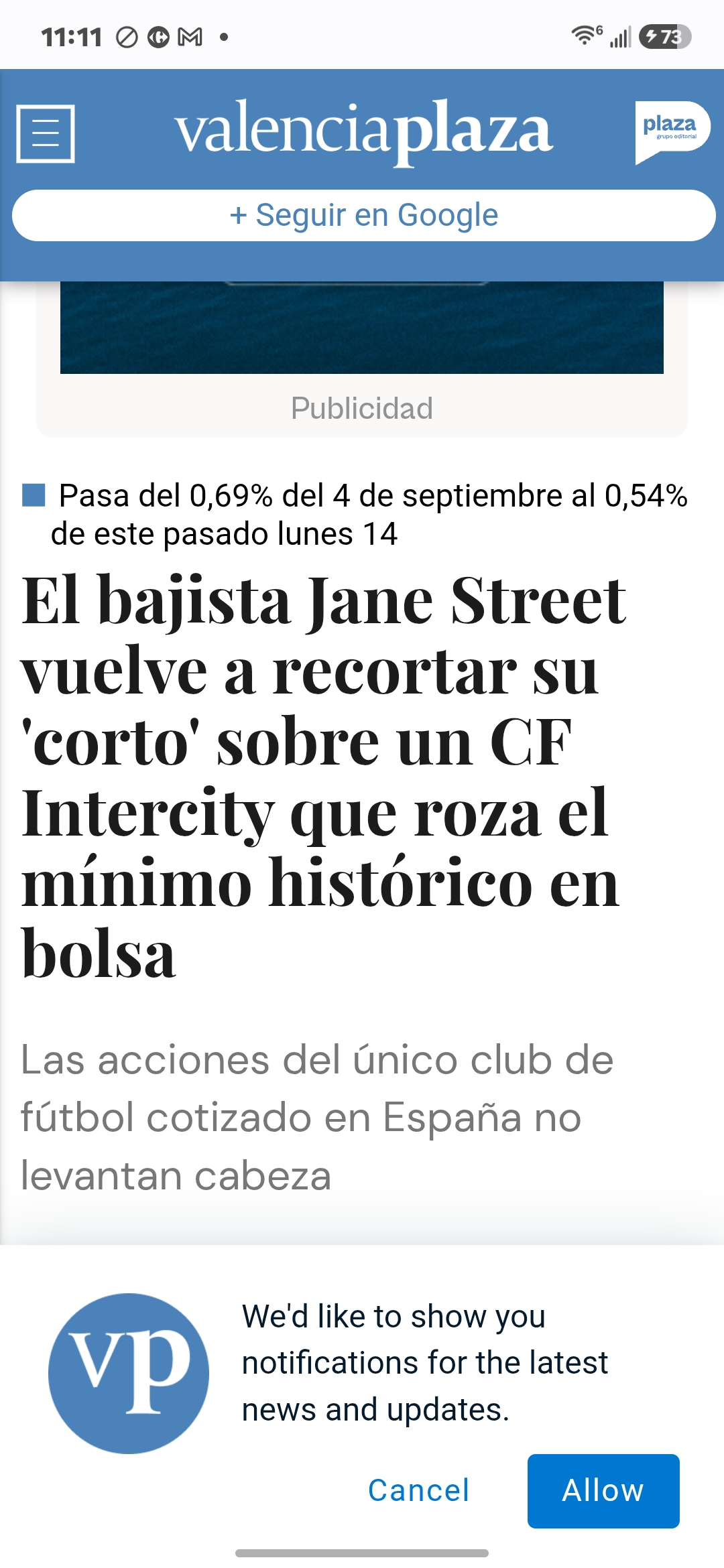 Nos vamos al 0,01 señores