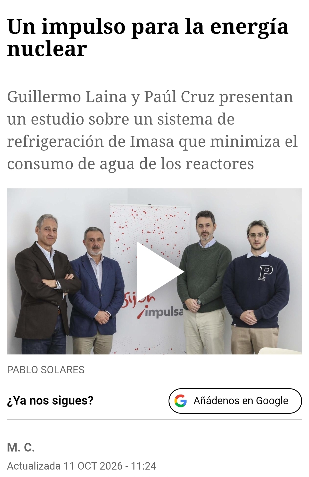 Y las nucleares que siguen de rabiosa actualidad...
