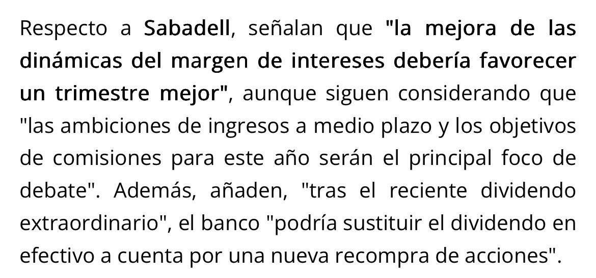 Pues Petuf no está mal encaminado según los analistas de Barclays…quizás no haya dividendo en agosto y se dediquen esos 350 millones de € a otro programa de recompras de acciones.