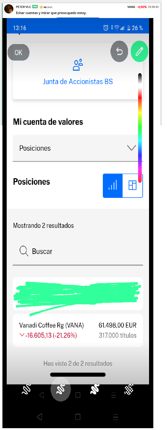 Todavia tengo el pantallazo de Peter_vlc del 11/11/2025 donde ya perdia un pastón, luego dice que siempre gana y que tiene la media en 0,13 jajajjaa
Perdia 16.000€ y estaba a 0,20 HAGAN CUENTAS