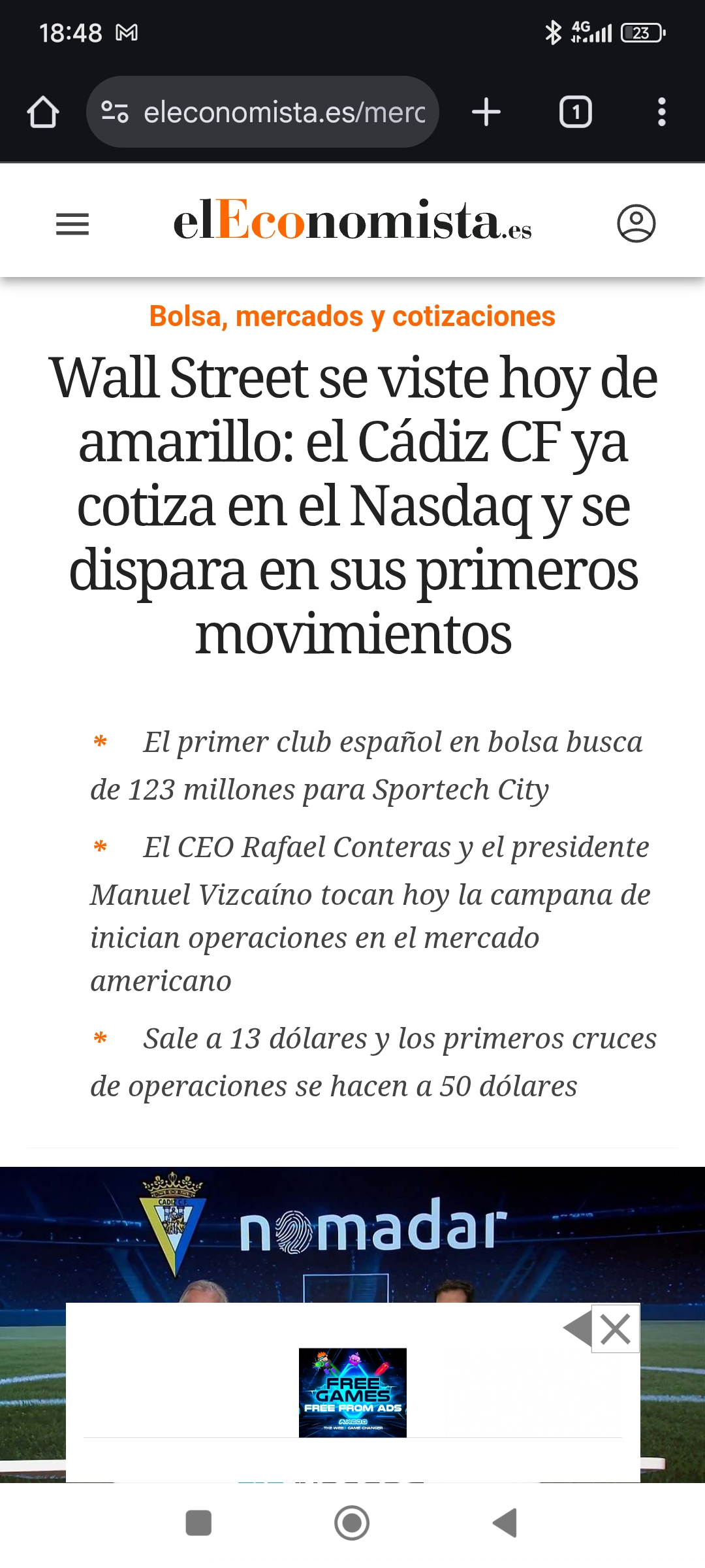 grafico de la accion IBEX 35