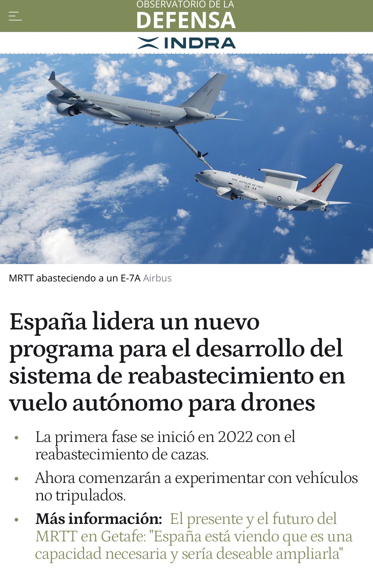 Si es que no me puedo meter en Google… <span class="Emo28"> </span>
Y está el contrato con Airbus de los drones …