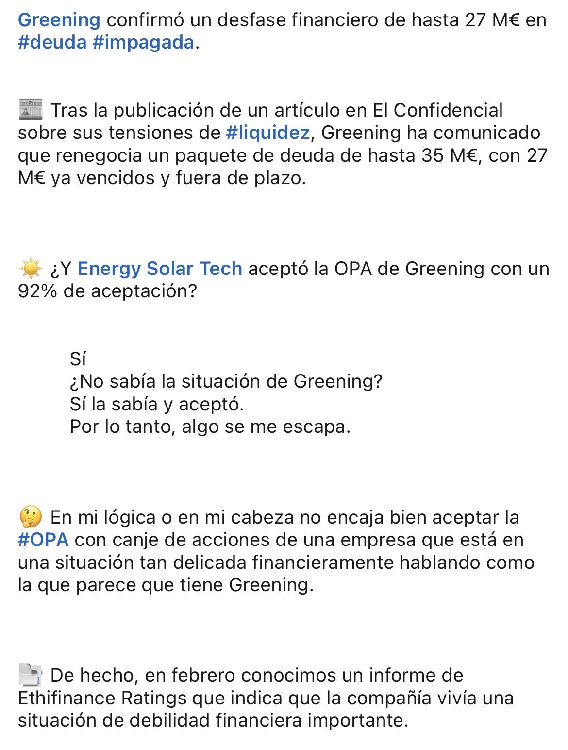 Alguna respuesta del por qué?
