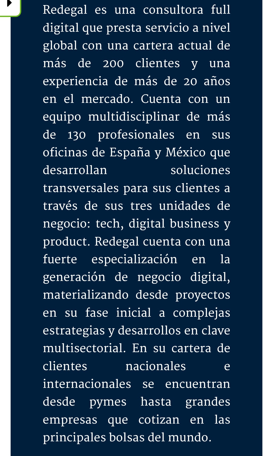 grafico de la accion Redegal