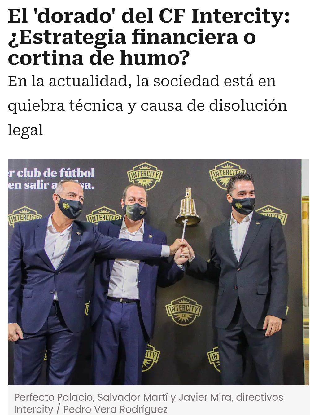 grafico de la accion Intercity CF