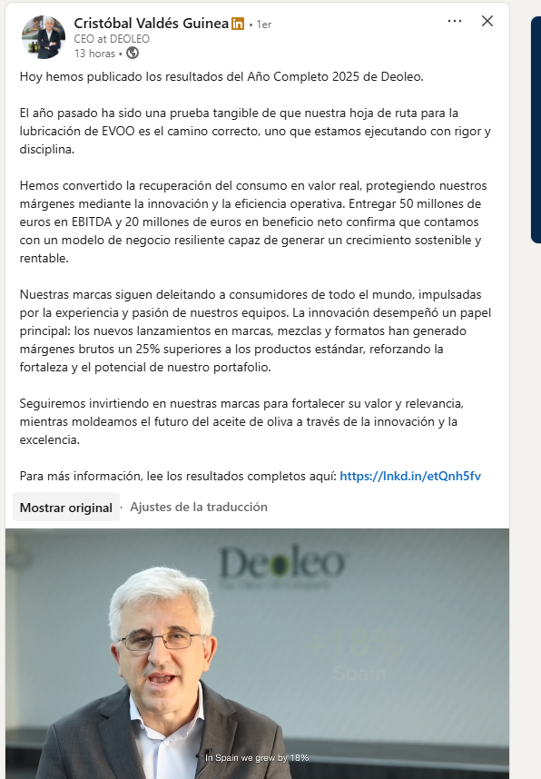 grafico de la accion Deoleo