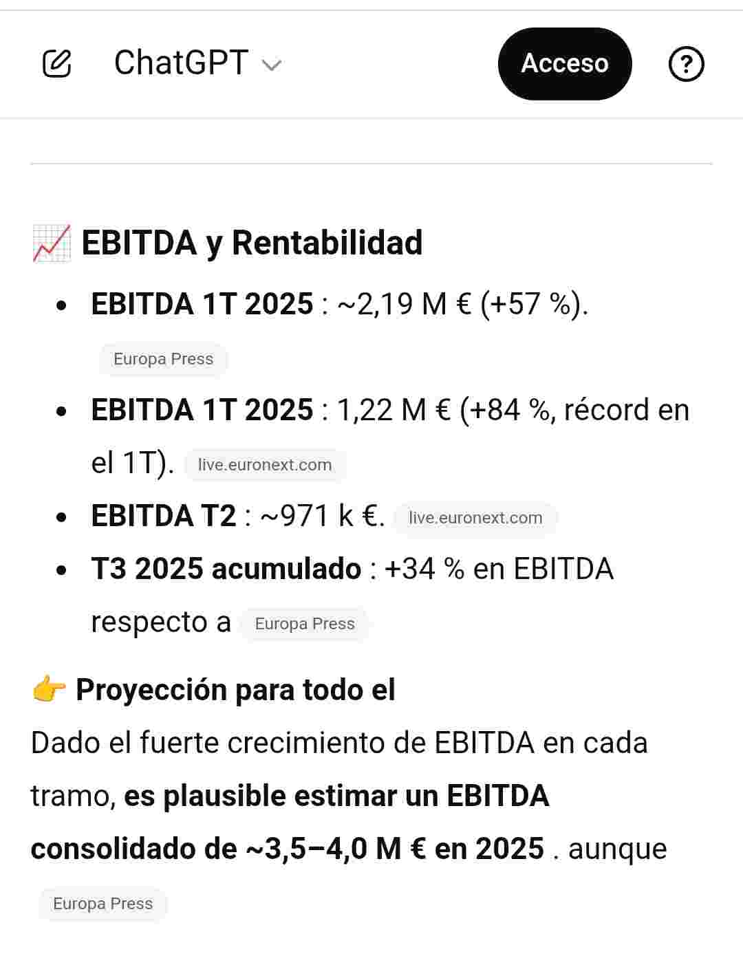 grafico de la accion Lleidanetworks