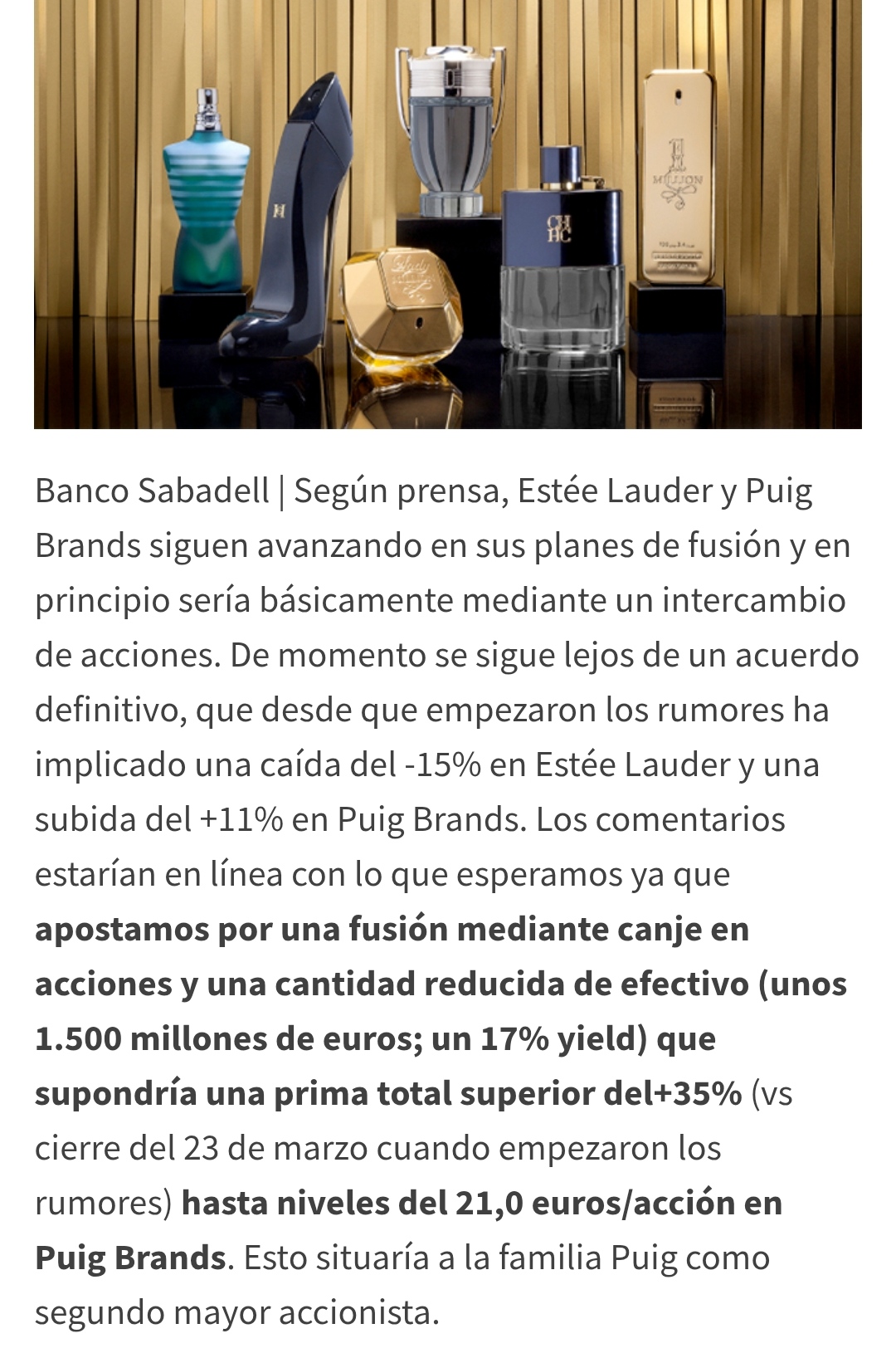 Veremos las contraprestaciónes.
A esperar.
Creo que será de 21€