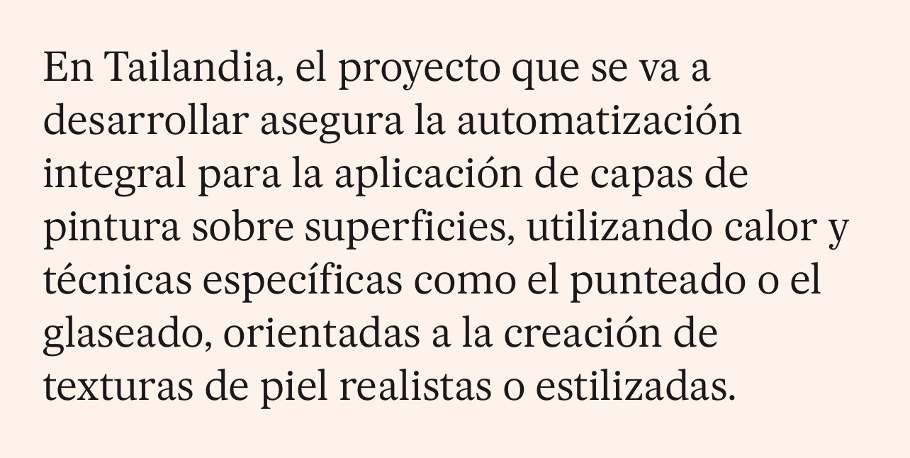 Hablando de pellejo curtido jjjj
Esto es nuevo
Lo de la pintura para crear texturas de piel realistas… <span class="Emo16"> </span>
Esto es alta tecnología eh ?
E Innovación.
Siguen ampliando posibilidades tecnológicas para más componentes en automoción.
Y en Tailandia
Allí tengo un amigo <span class="Emo12"> </span> jjjj