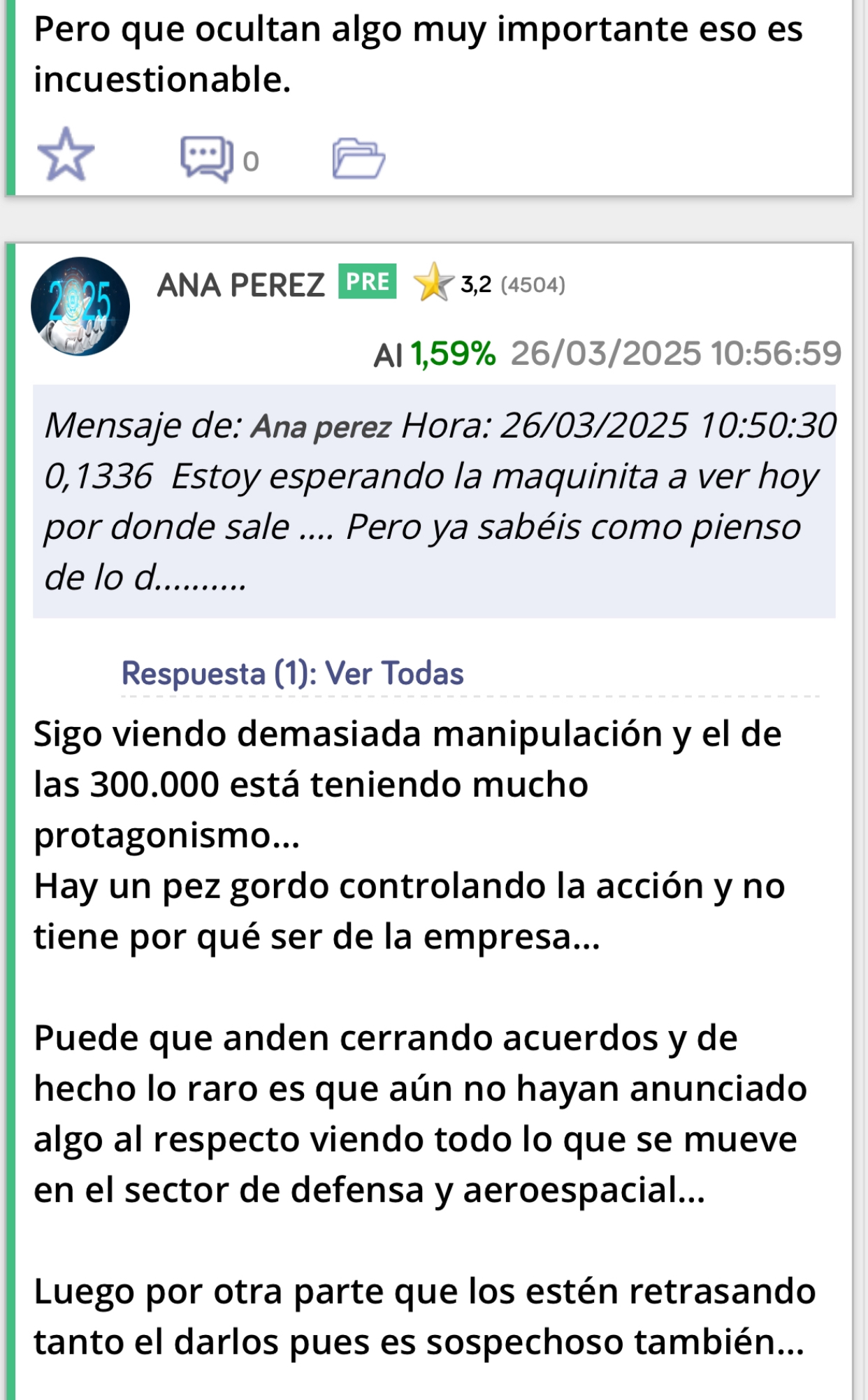El de las 300.000 ha sido mi pista principal <span class="Emo38"> </span> …