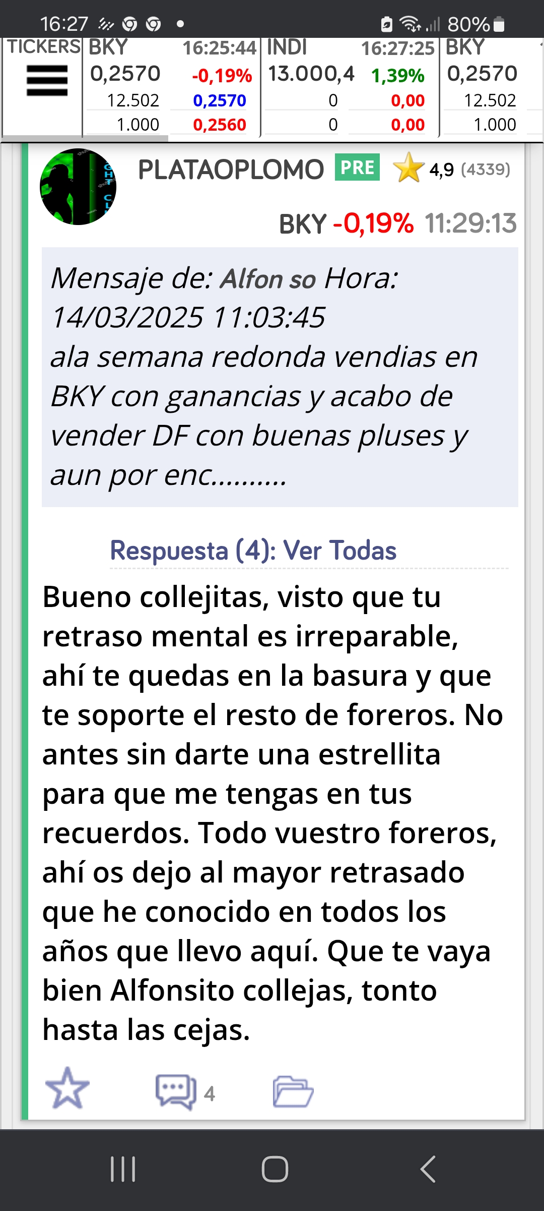 Ya lo retiré en el desechable. Cometí un error, que tardé demasiado en hacerlo. Pero nunca es tarde. No tiene ningún tipo de remedio el pobre.