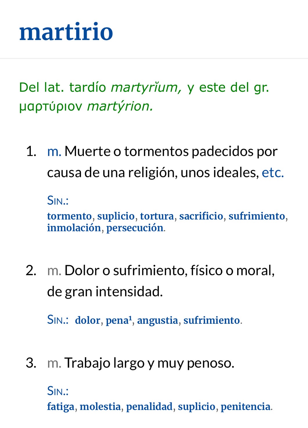 Definición de esta acción
