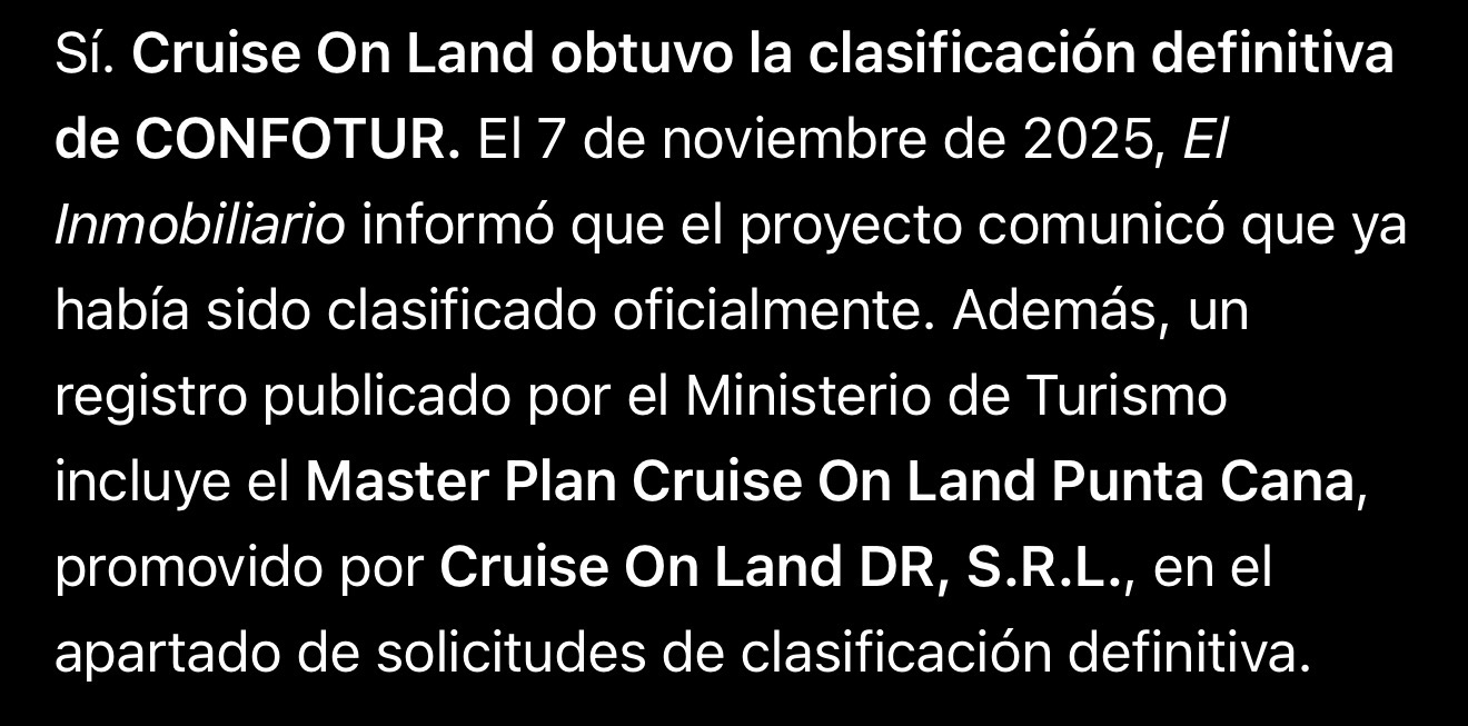 CRUISE ON LAND - Proyecto al lado de Larimar City