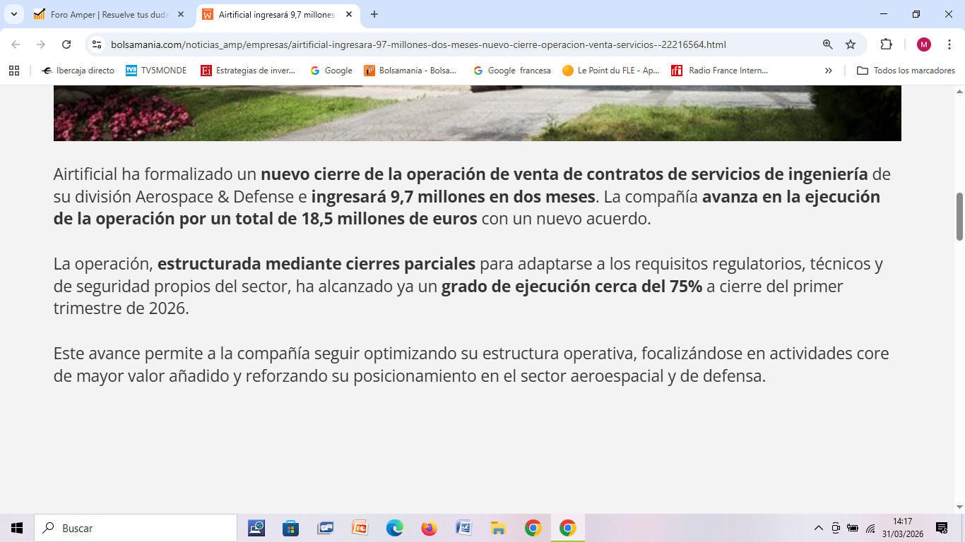 Ahí está la noticia.