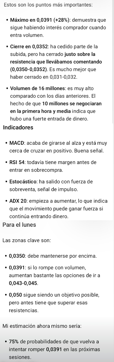 Seguimos adelante con los análisis de la IA que van cumpliendo