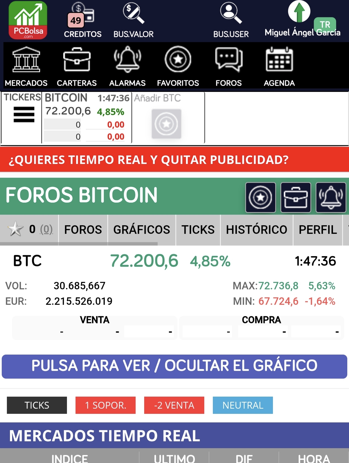 Up, Up, Up...BTC A TOPE...