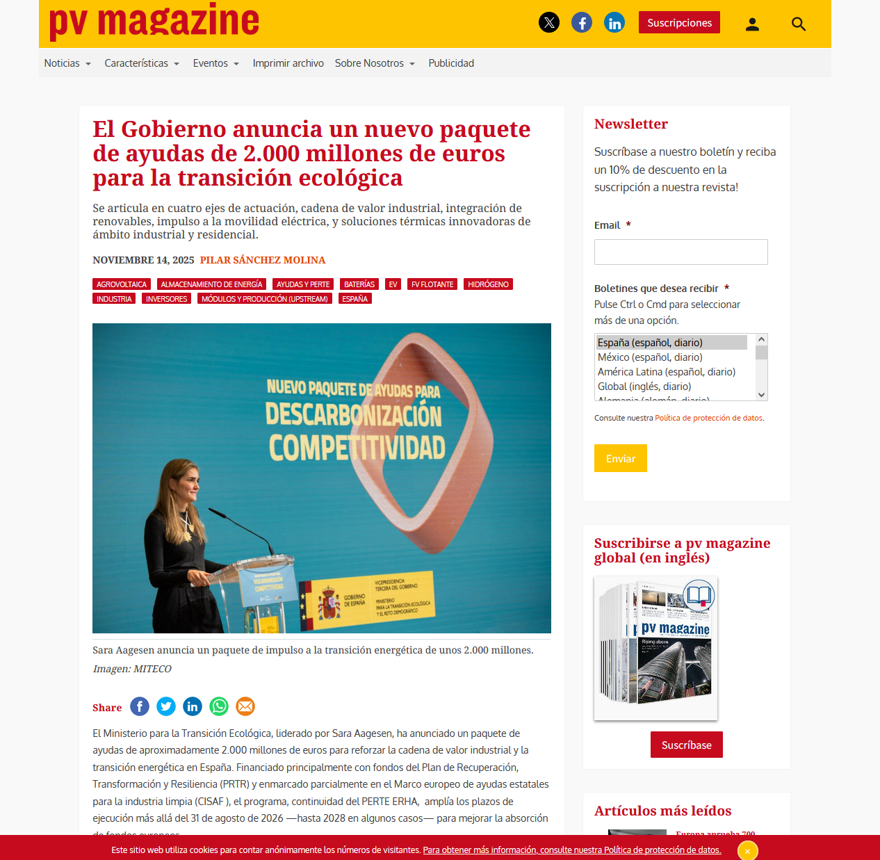 https://www.pv-magazine.es/2025/11/14/el-gobierno-anuncia-un-nuevo-paquete-de-ayudas-de-2-000-millones-de-euros-para-la-transicion-ecologica/