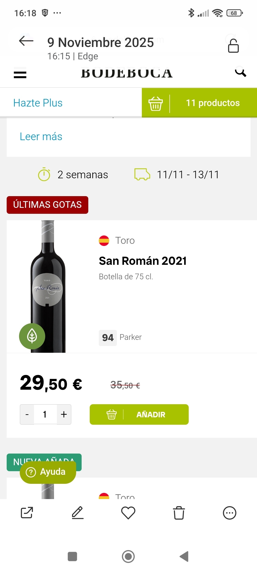 Mira , Steel te pongo la apuesta de Tubos más barata...3 botellas de San Román que está de oferta.mm