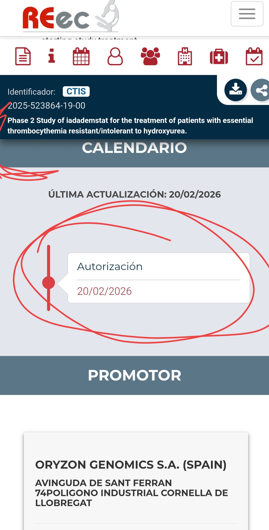 grafico de la accion Oryzon Genomics