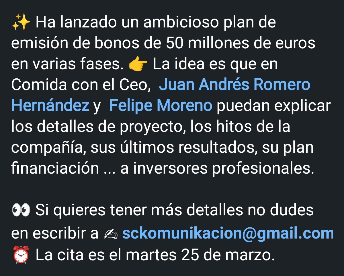 Para la semana que viene