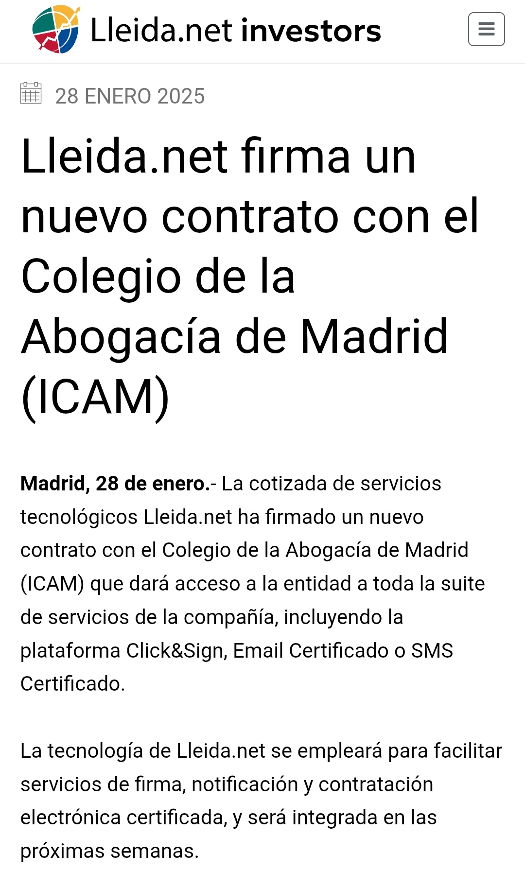 grafico de la accion Lleidanetworks