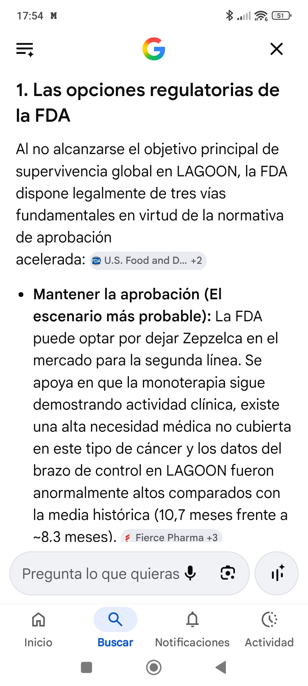 Situación en Usa para segunda linea