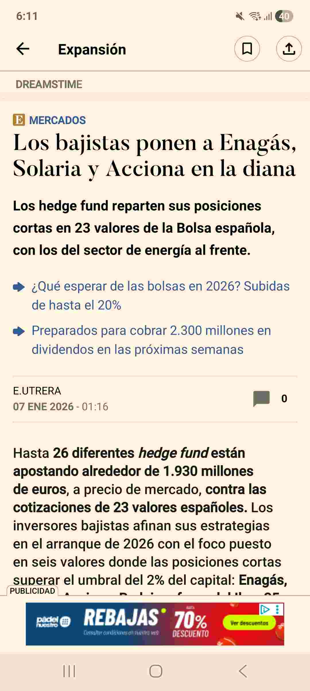 grafico de la accion Solaria Energia