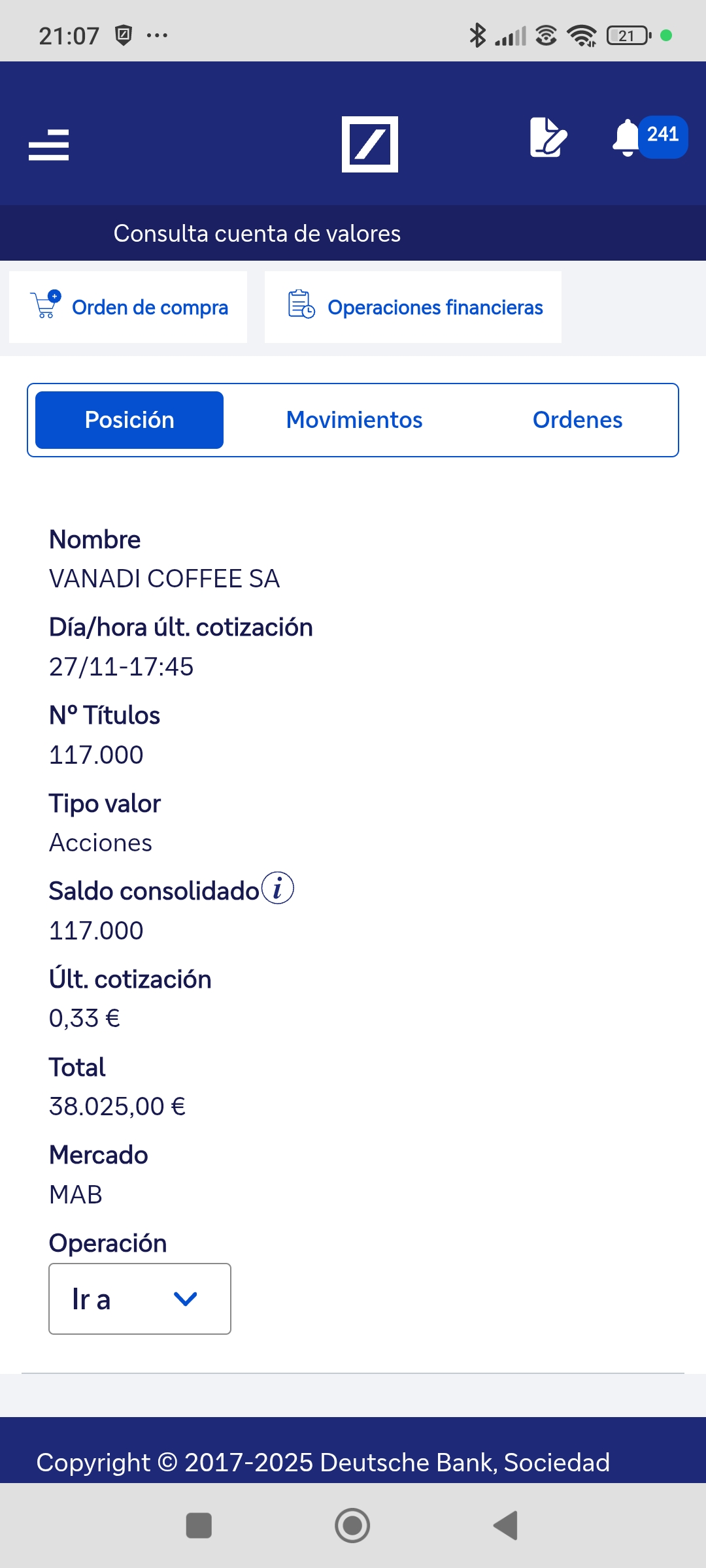 Mira sopla gaitas , ahí tenéis la cartera , hace que ni lo miro que me ha fallado la memoria.
117k llevo, pensé que iba por 120