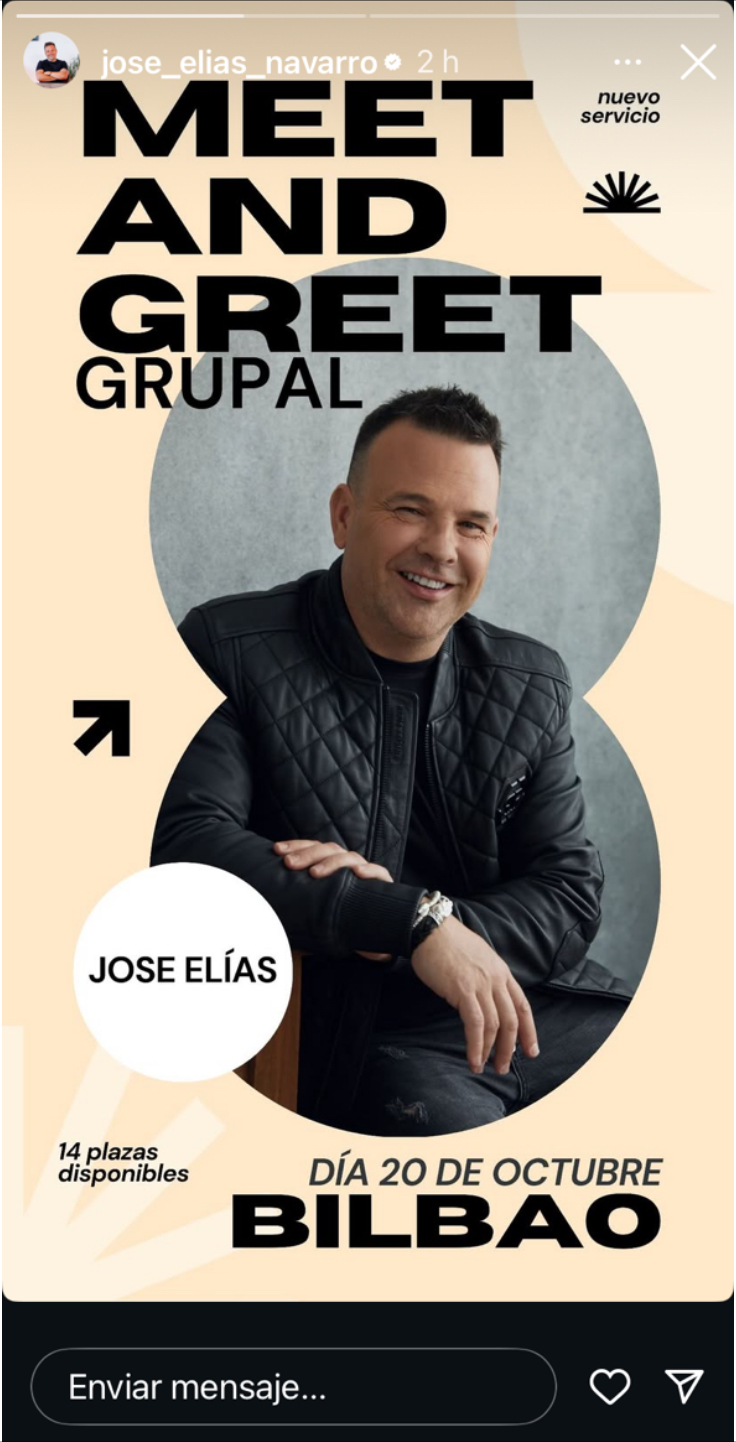 El 20 de Oct Elías estará en mi pueblo!! Intentaré presentarme y saludarle y ver cómo es en la realidad. Adelaida piensa que mejora mucho en la realidad