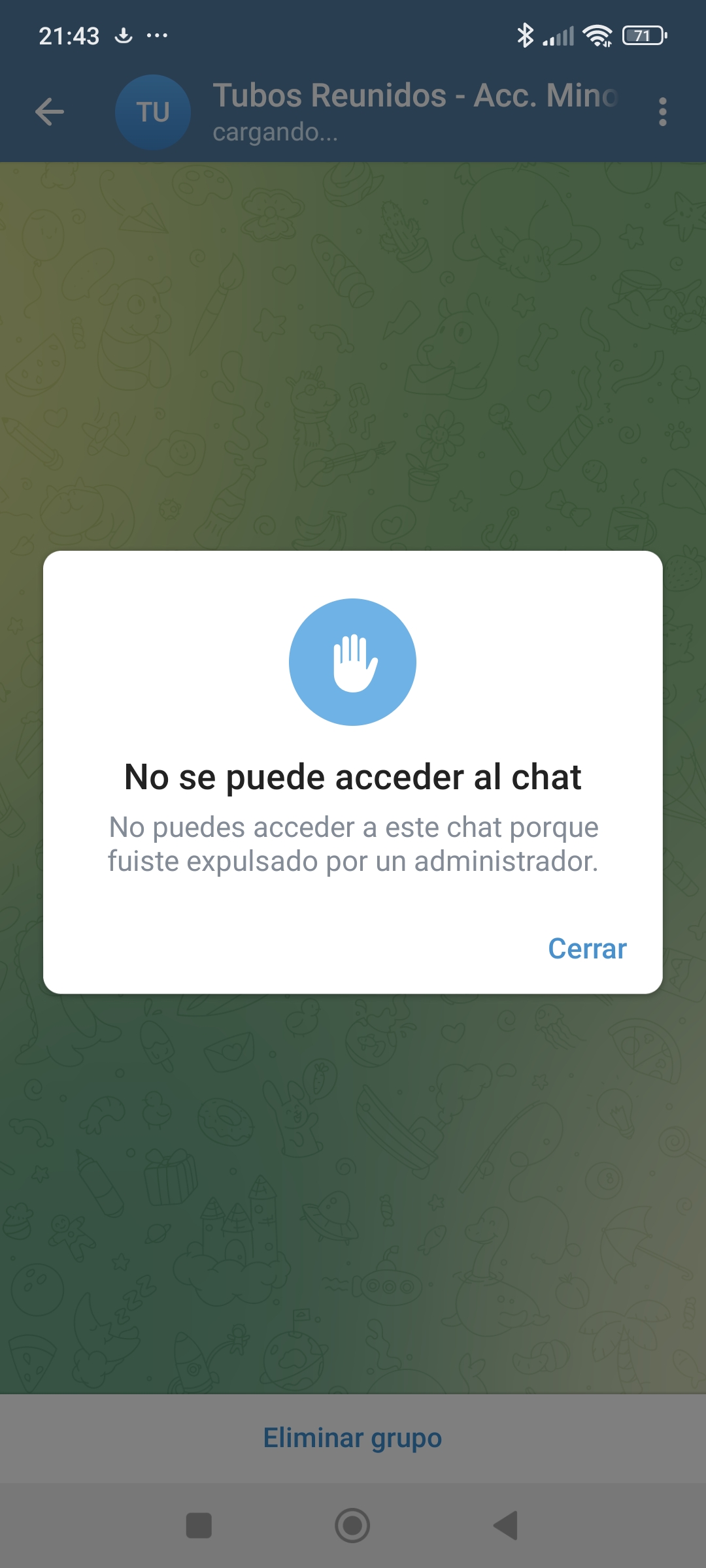 Ahí tenéis el foro de T E L E g r a m que antes era un foro abierto para lavar el cerebro a la gente para que no vendiera debajo de 1.30.
Como veis tengo restringida la entrada por entrar a tocar els collons ...luego me infiltre con el de mi mujer para seguir tocándolos y también la vanearon jajja