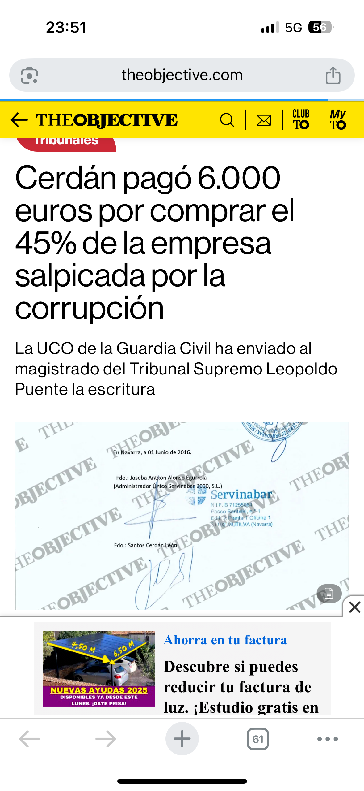 6.000 eur pagó Cerdan por comprar parte de la empresa a la que Chivite le concedía obras
Por qué no están Chivite y Cerdán ya en prisión?