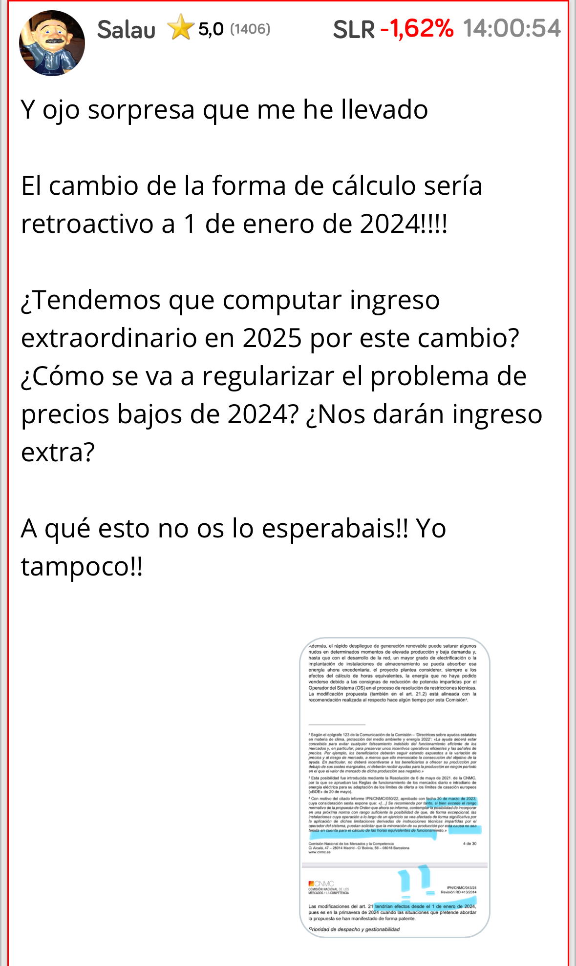 Este post no veo saliese publicado