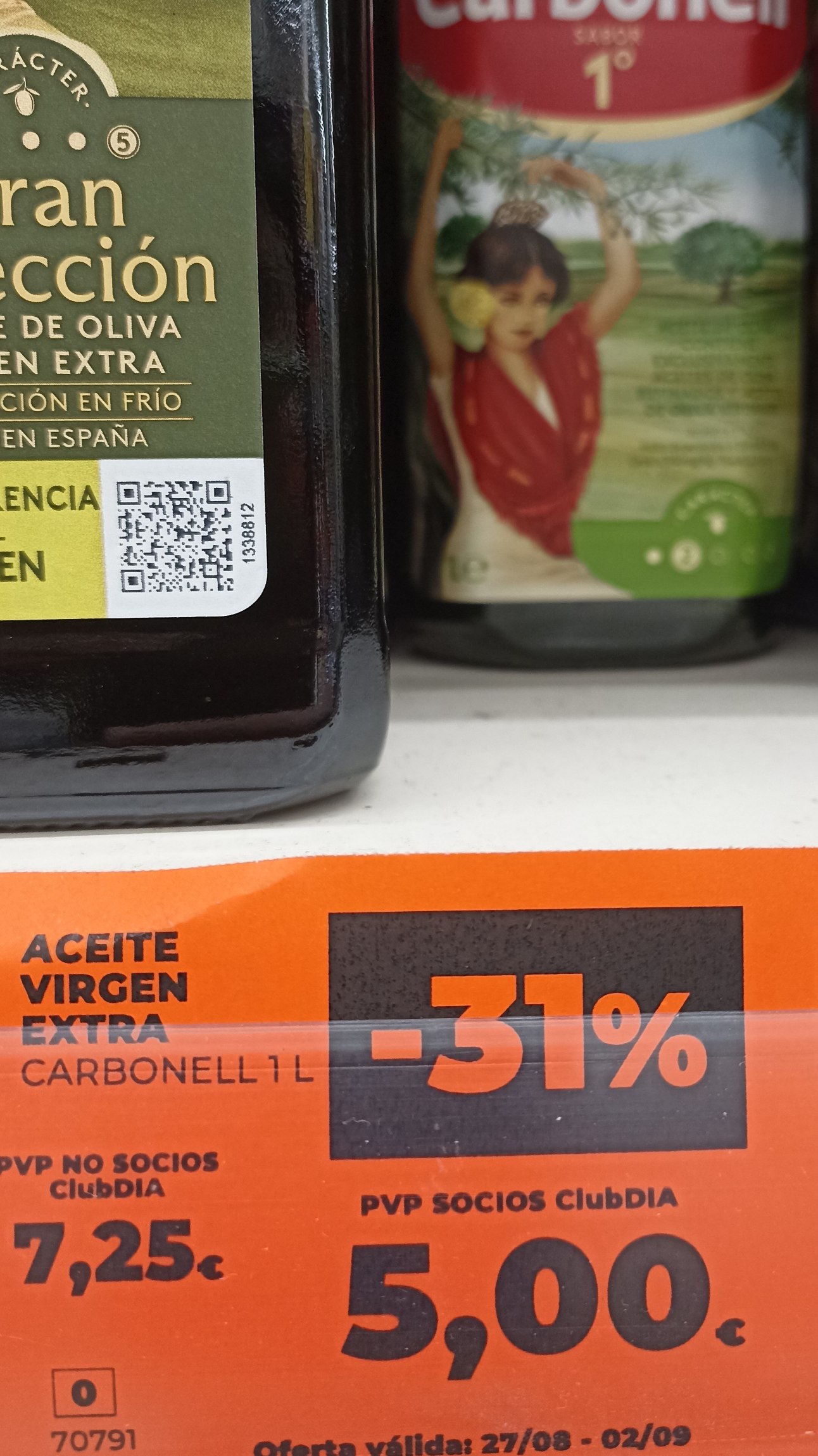 Tenéis a 5 pavos el AOVE Carbonell en Dia, para socios del club