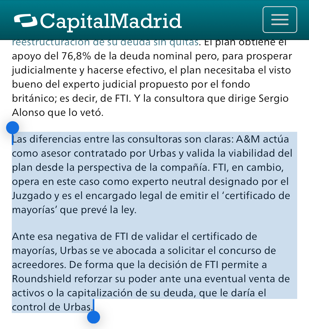 grafico de la accion Urbas Grupo Fin