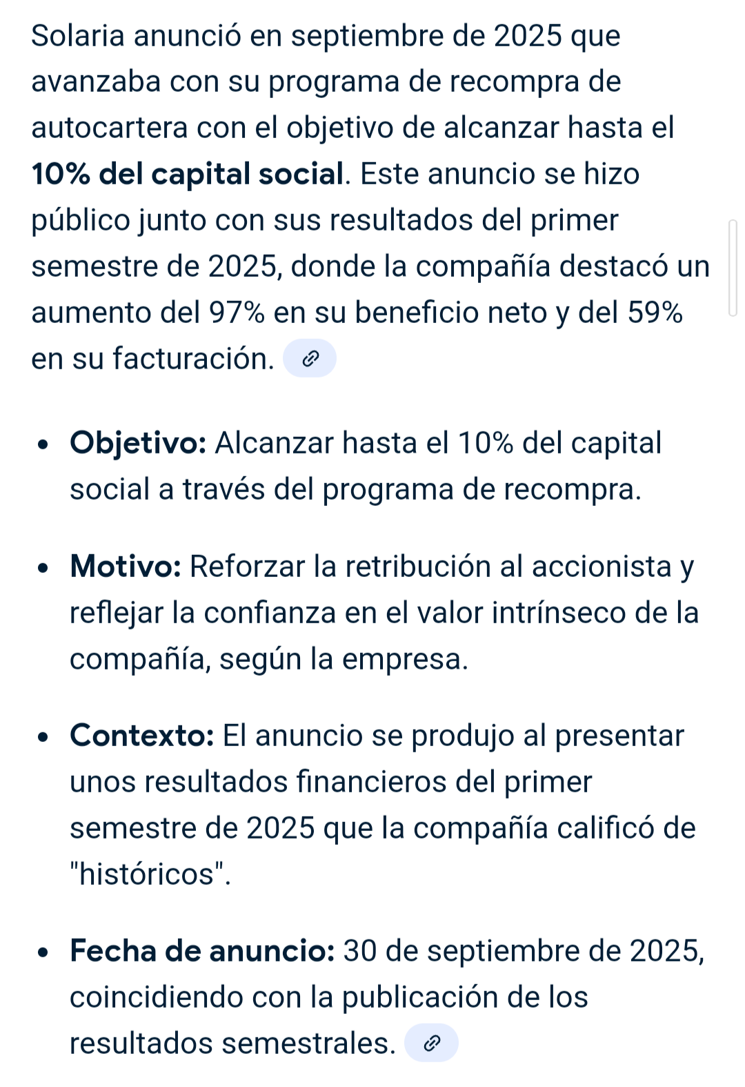 Creo que te refieres a Susana Jjxol. Yo puse un mensaje aglutinando lo relevante de todos sus mensajes en directo.
Volviendo a la autocartera, ya cuando lo anunciaron hubo cierta confusión con esto. Y ahora tanto buscandolo como en la web de solaria aparece el hasta
