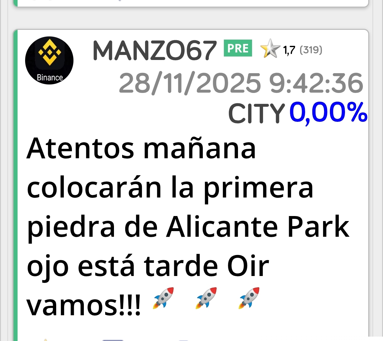 Lo dije el viernes