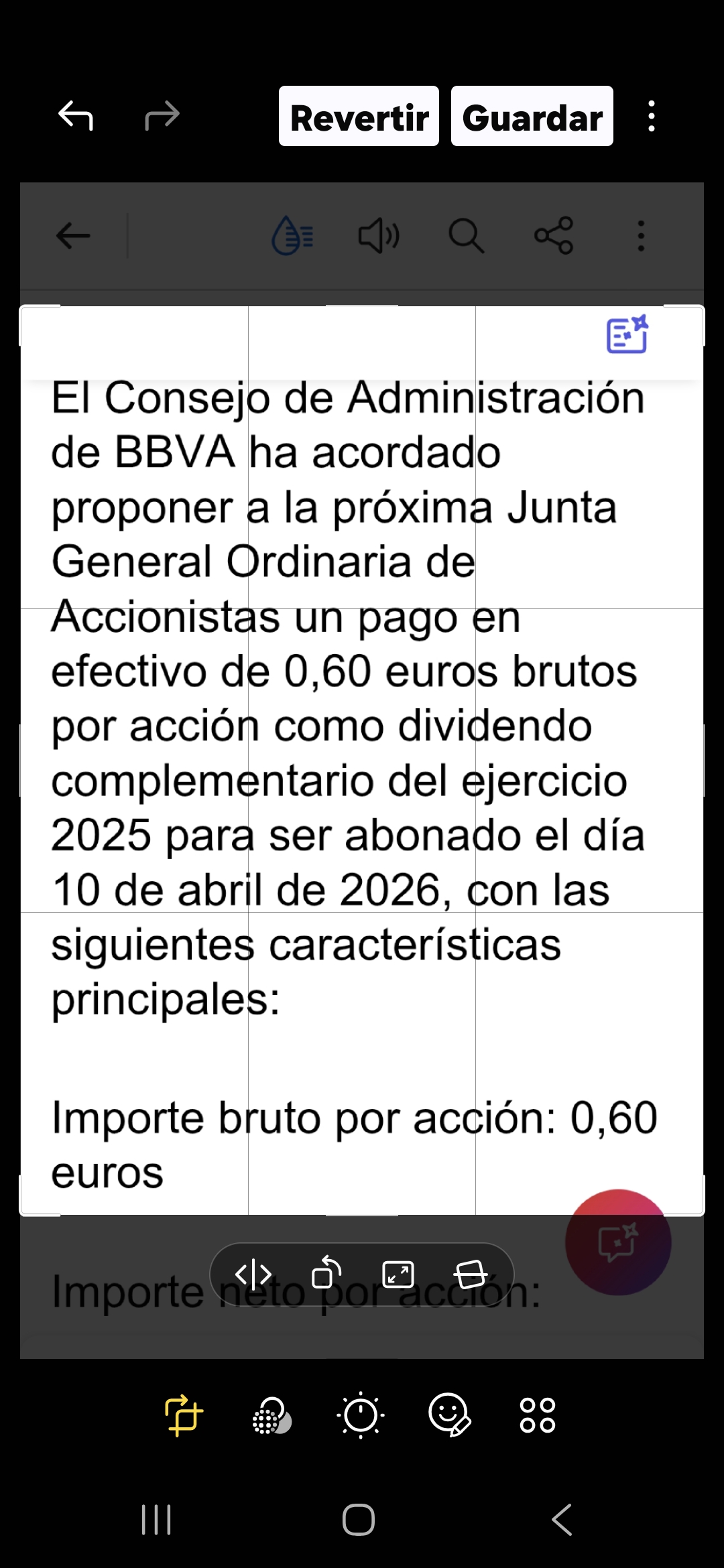 grafico de la accion BBVA