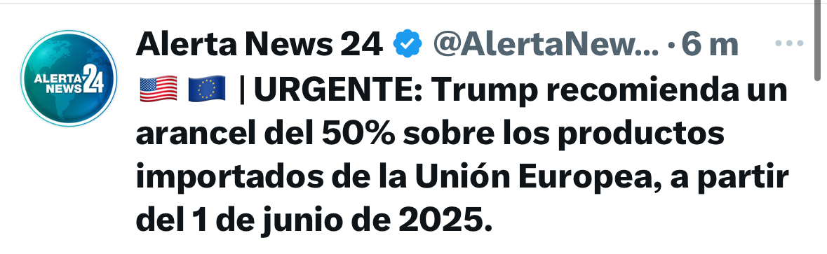 Baja por trump