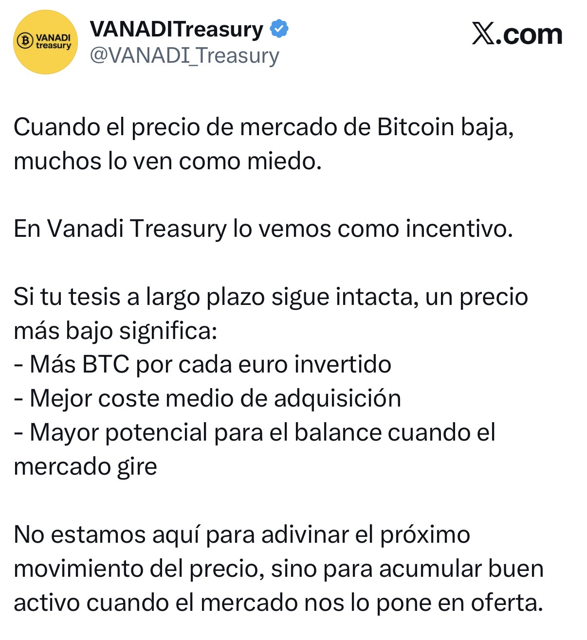 grafico de la accion Vanadi Coffee