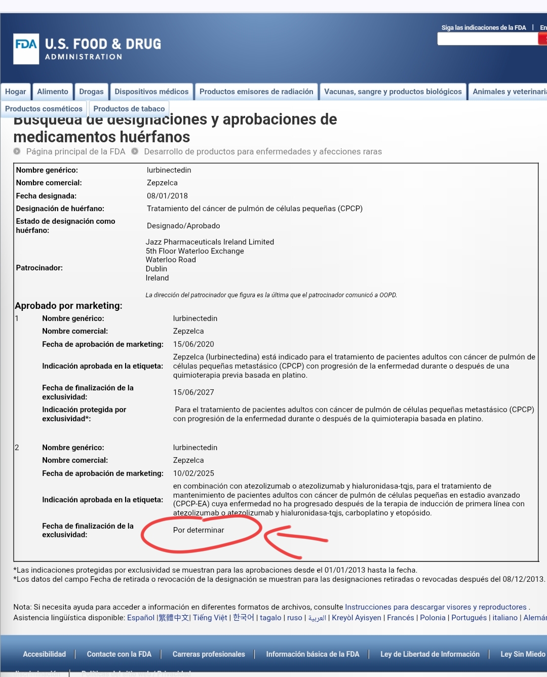 Y esperando que la FDA nos ponga aquí 2032
Es que es lenta...