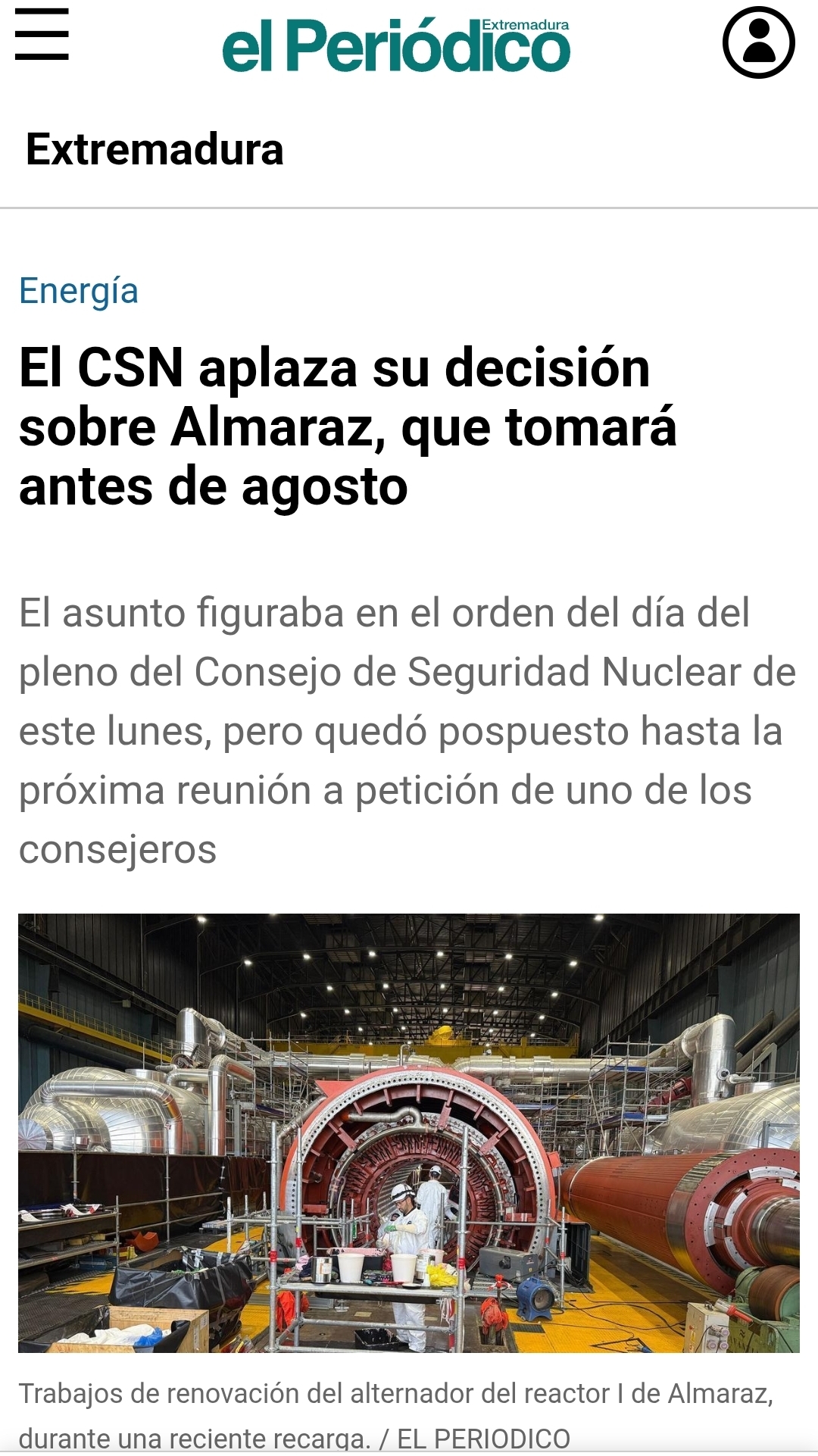 Se retrasa unos cuantos días, pero caerá...