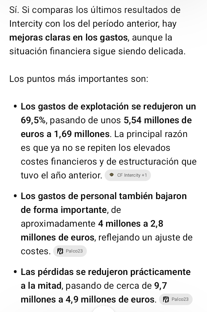Los últimos resultados